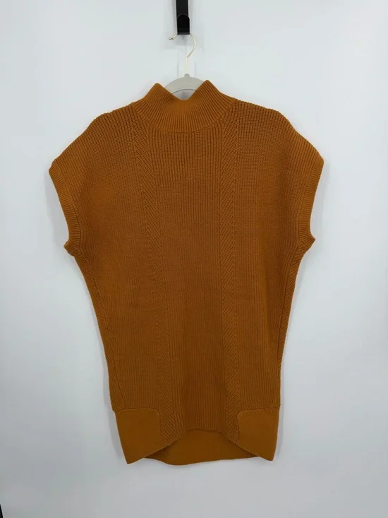 By Anthropologie Short-Sleeve Mock-Neck Sweater Mini Dress sz S - Picture 2 of 9